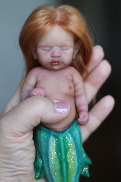 Mermaid Green Silicone Reborn Doll