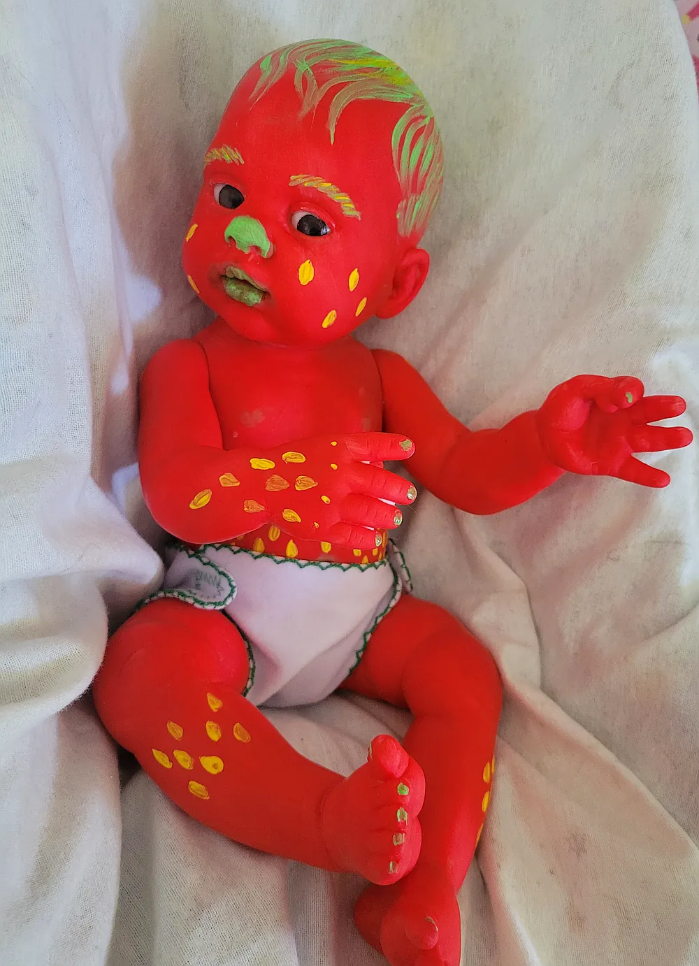 Blinkin strawberry Reborn Doll