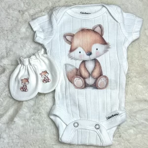 Fox Set Newborn Onesie